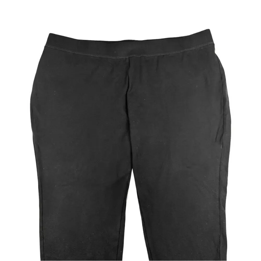 INC International Concepts Skinny Mid Rise Black Ponte Pants - 26W